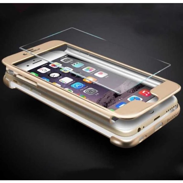 Praktisk beskyttelsescover til iPhone 6/6S PLUS (for- og bagside) Guld