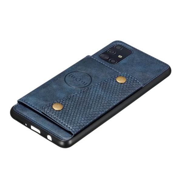 Samsung Galaxy A71 - Beskyttelsesdeksel med kortrom Mörkblå