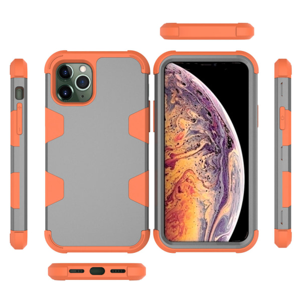 iPhone 11 Pro Max - Elegant Smart Cover (LEMAN) Grå/Orange