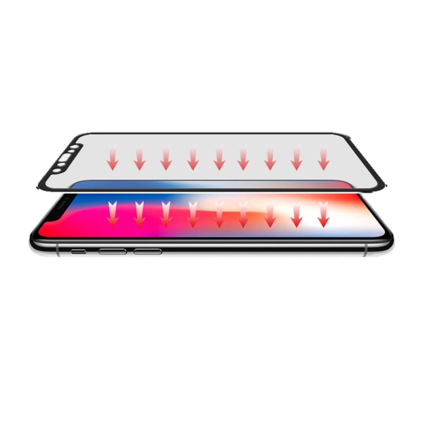 Skærmbeskytter fra MyGuard til iPhone X (Alu-model) Röd
