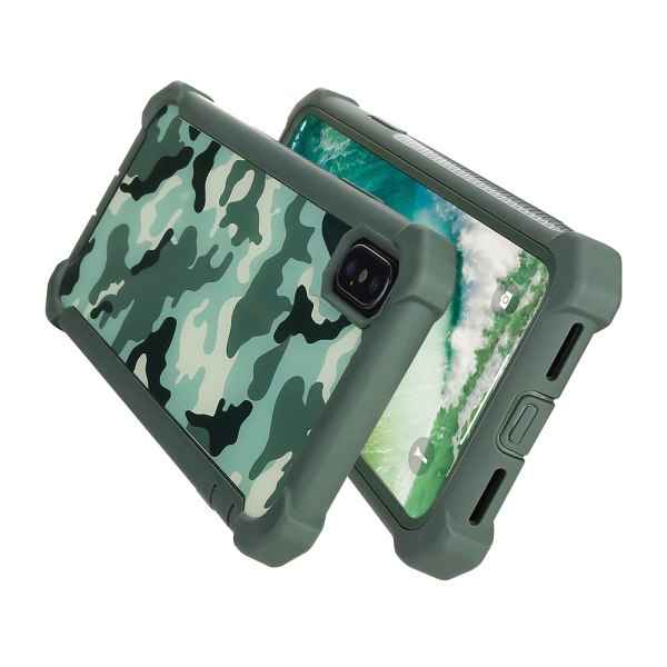 Beskyttende effektivt deksel ARMY - iPhone XS Max Kamouflage Rosa