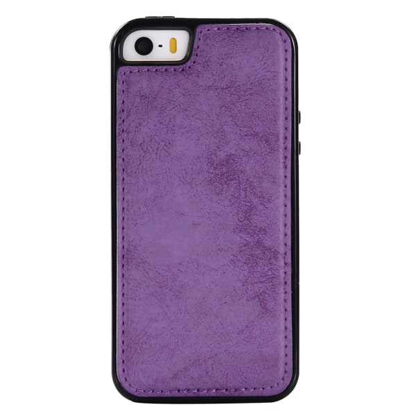 iPhone 5/5S/SE - Silk-Touch-deksel med lommebok og deksel Marinblå