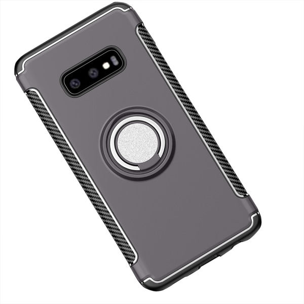 Samsung Galaxy S10 Plus - Stilfuldt cover med ringholder Grå