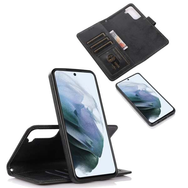 Samsung Galaxy S23 FE (NY) - MegaSmart Card Holder Wallet Flip Marinblå