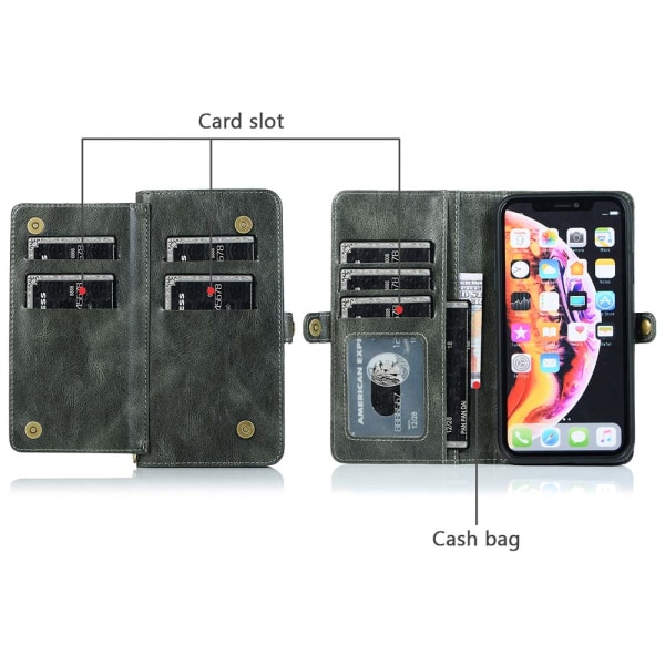 Vankka älykäs lompakkokotelo - iPhone XR Brun