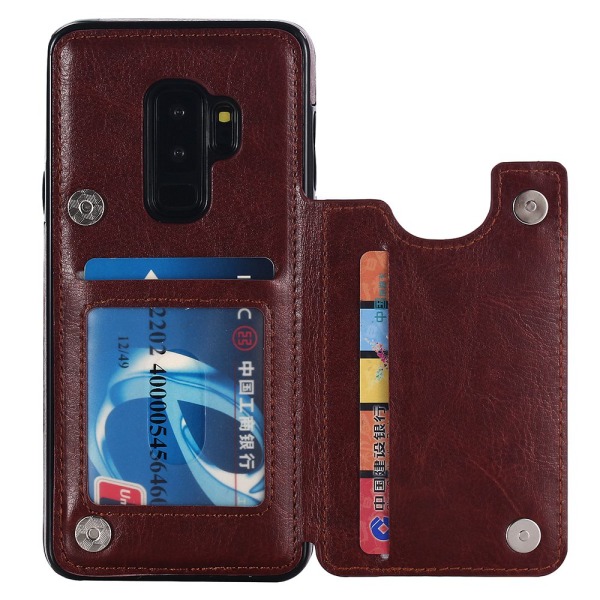 Samsung Galaxy S9+ - Kansi lompakko-/korttilokerolla Röd