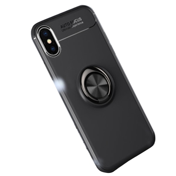 iPhone XR - Skal med Ringhållare SVART/SVART