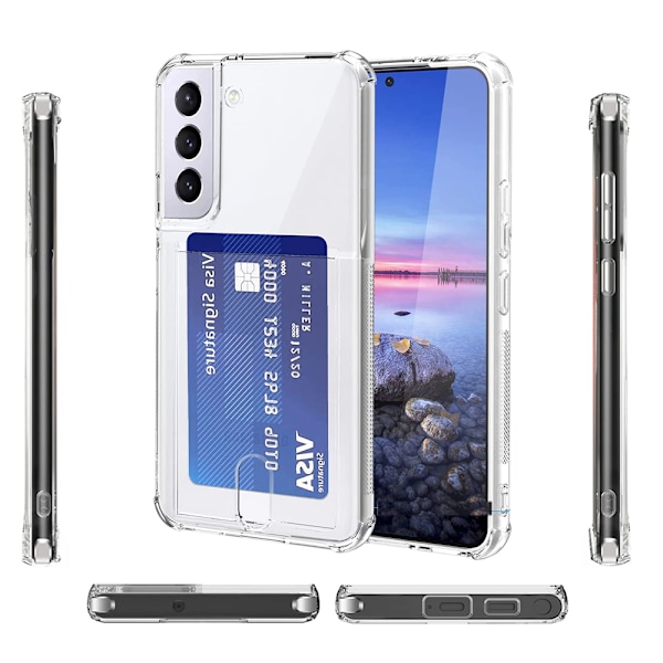 Samsung Galaxy S25 Plus  Skyddande Skal med Integrerad Korthållare Transparent