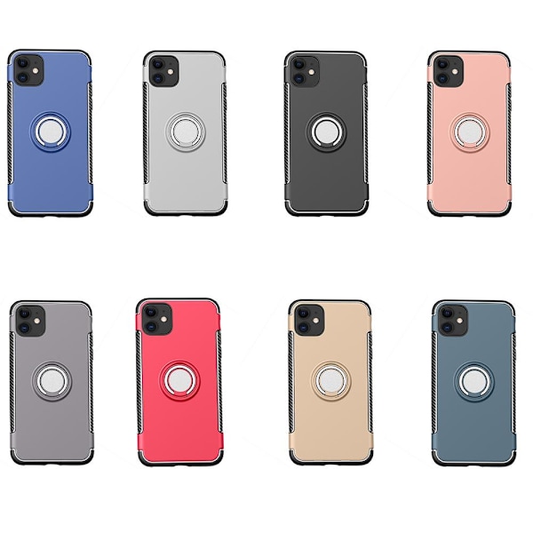 iPhone 12 - Skal med Ringhållare Grå