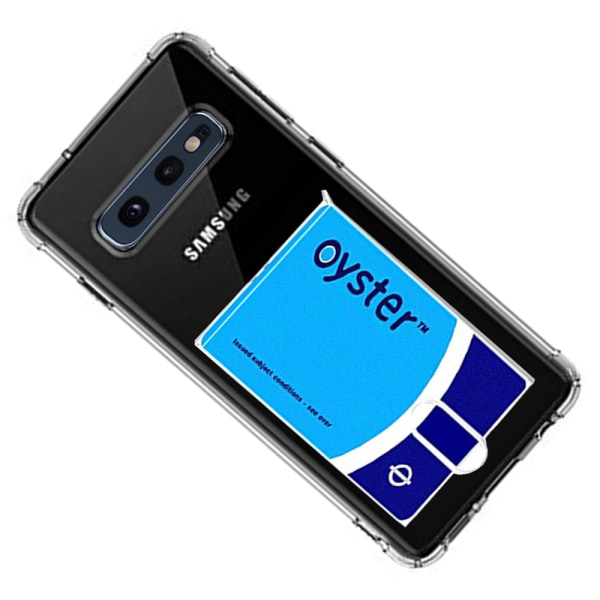 Beskyttelsesdeksel med kortholder - Samsung Galaxy S10E Transparent/Genomskinlig