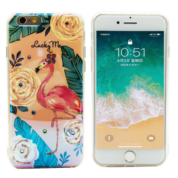 Skal i Retrodesign (Pretty Flamingo) till iPhone 6/6S Plus