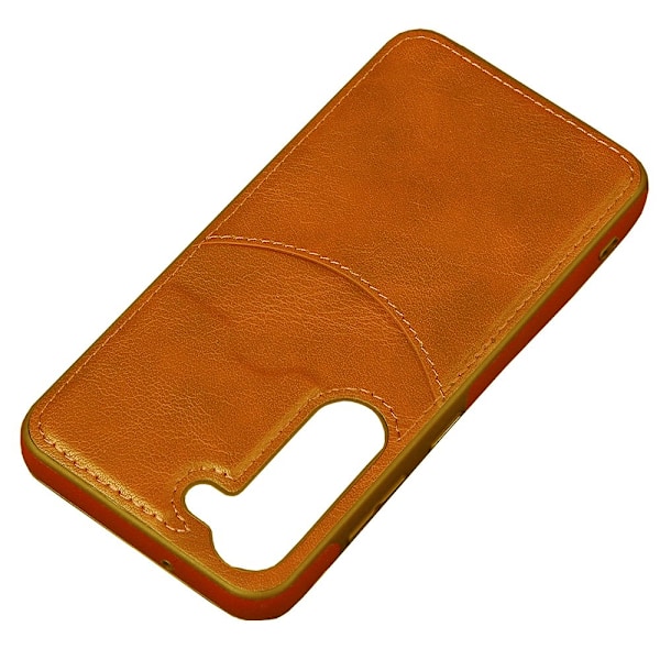 Samsung Galaxy S23 - Elegant Skal med Kortförvaring Mörkbrun