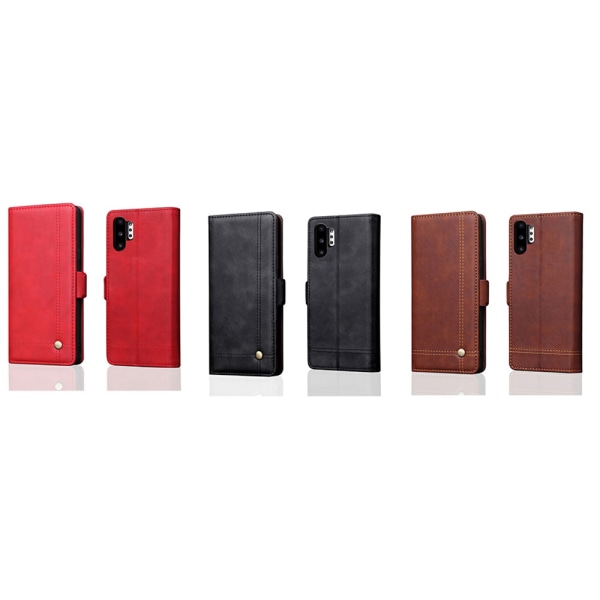 Smidigt Leman Plånboksfodral - Samsung Galaxy Note10 Plus Mörkbrun