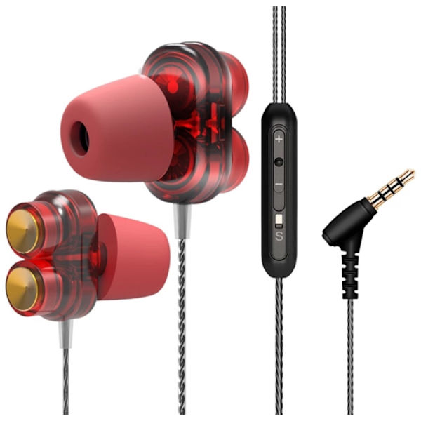 LANGSDOM Dual Driver In-ear Hörlurar Genomskinlig