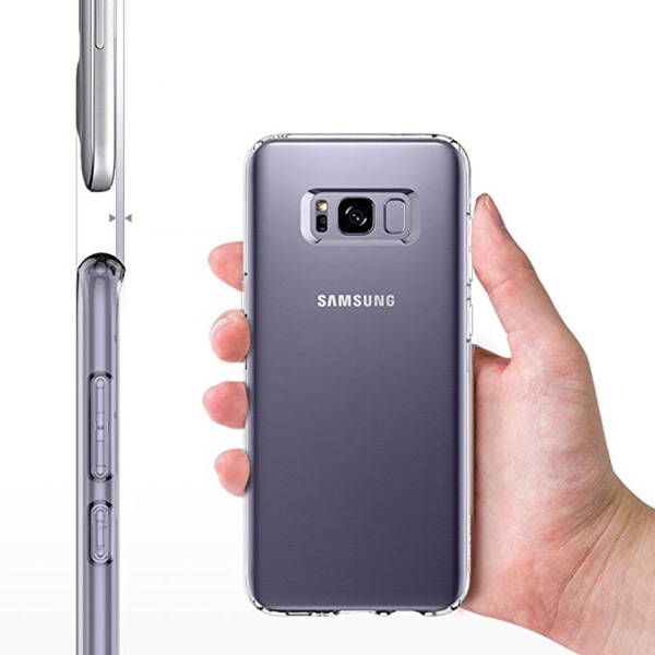 Iskuja vaimentava tyylikäs silikonikuori - Samsung Galaxy S8 Transparent/Genomskinlig