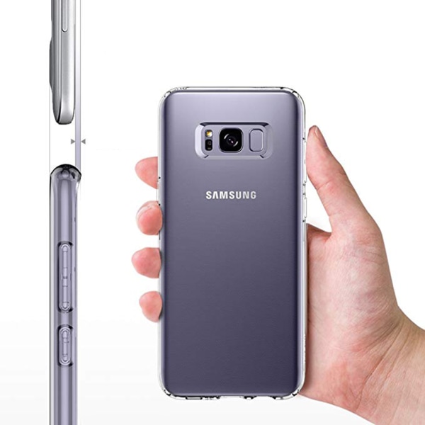 Stødabsorberende stilfuldt silikonecover - Samsung Galaxy S8 Transparent/Genomskinlig