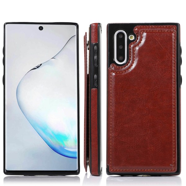 Elegant Nkobee Skal med Korthållare - Samsung Galaxy Note10 Röd