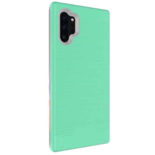 Sileä kotelo korttilokerolla Jensen - Samsung Galaxy Note10+ Grön