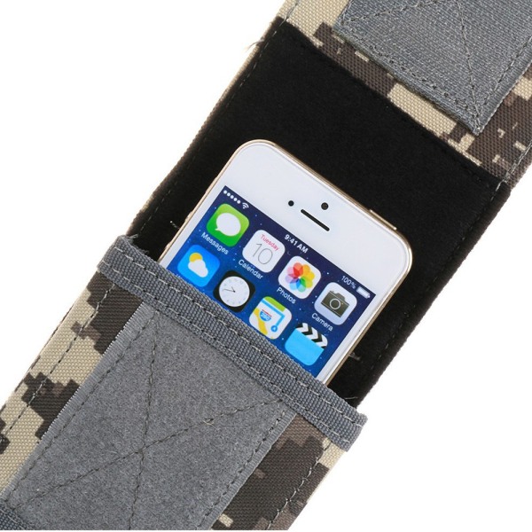 Praktisk Bältesväska för mobiltelefoner (Stl L/XL) Grå Kamouflage