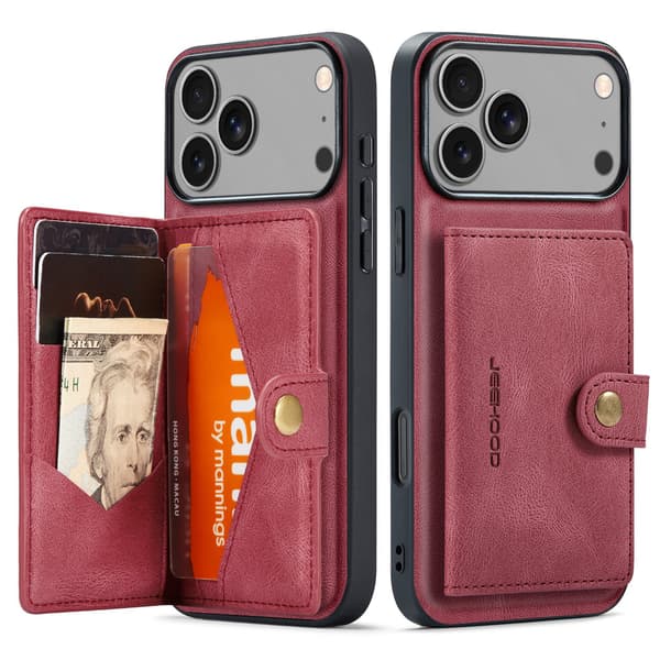 iPhone 17 Pro Plånboksskal  4 Kort + Sedlar Grön