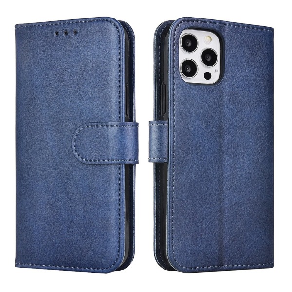 8 farver Foldeligt etui med 4 kort rum til iPhone 15 PRO MAX Marine blue