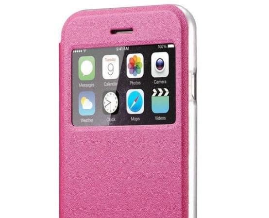 Lättanvänt Fodral med Svarsfunktion för iPhone X Rosa