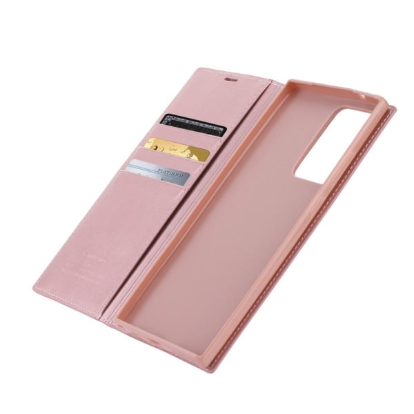 Gennemtænkt pung etui HANMAN - Samsung Galaxy Note 20 Ultra Rosaröd