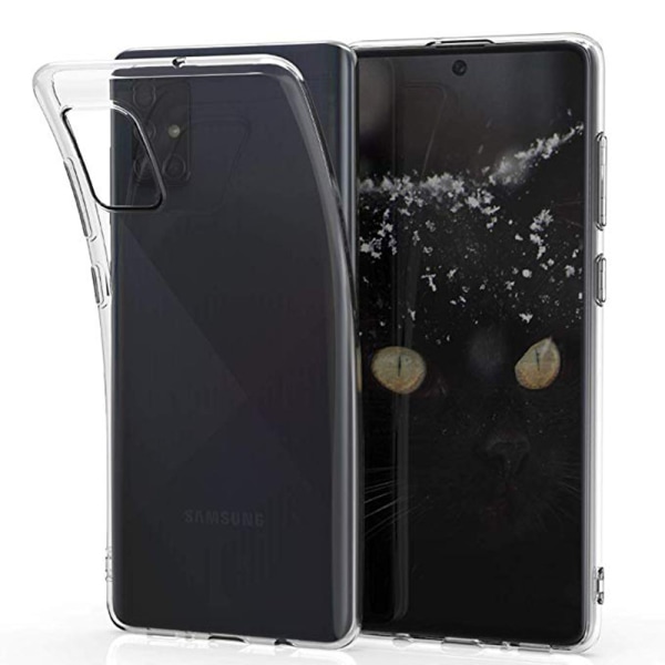 Samsung Galaxy A51 - Stilrent Floveme (TUNT) Silikonskal Transparent/Genomskinlig