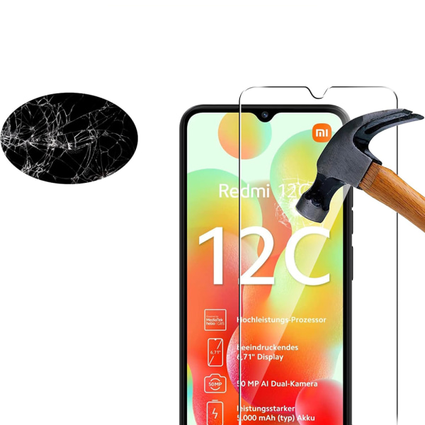 Xiaomi Redmi 12C - Näytönsuoja Standard HD 0.3mm Transparent