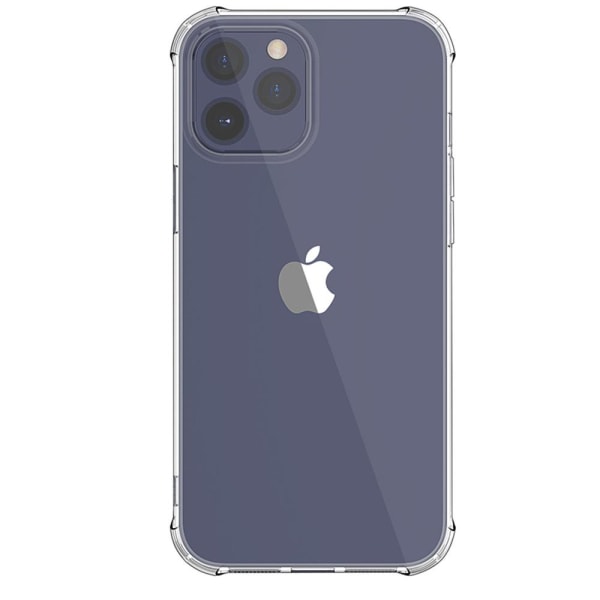 Beskyttende Floveme Silikone Cover + Skærmbeskytter - iPhone 12 Pro Transparent/Genomskinlig