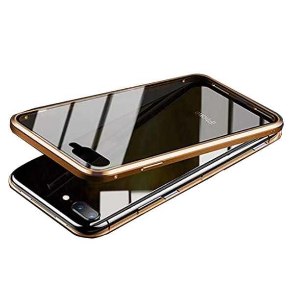 Stilfuldt dobbeltsidet magnetisk cover - iPhone 7 Guld