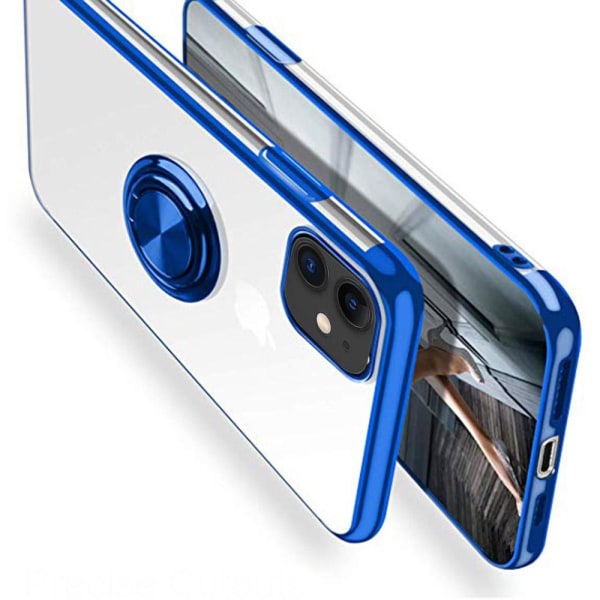 Skyddande Skal med Ringhållare FLOVEME - iPhone 12 Mini Silver