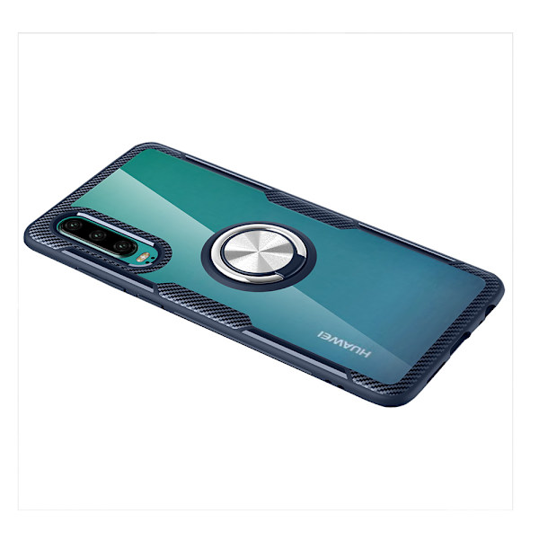 Huawei P30 - Skal med Ringhållare Röd/Silver