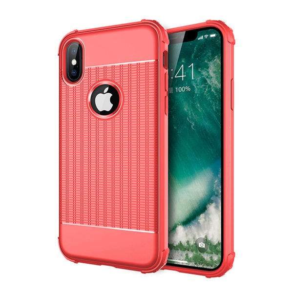 iPhone X/XS - Tyylikäs kansi (LEMAN) Röd