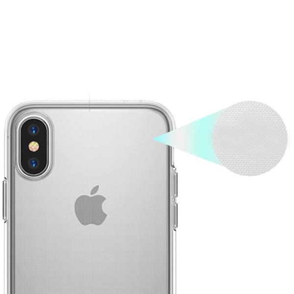 Dobbeltsidig Silikondeksel med Touchfunksjon til iPhone X/XS Blå
