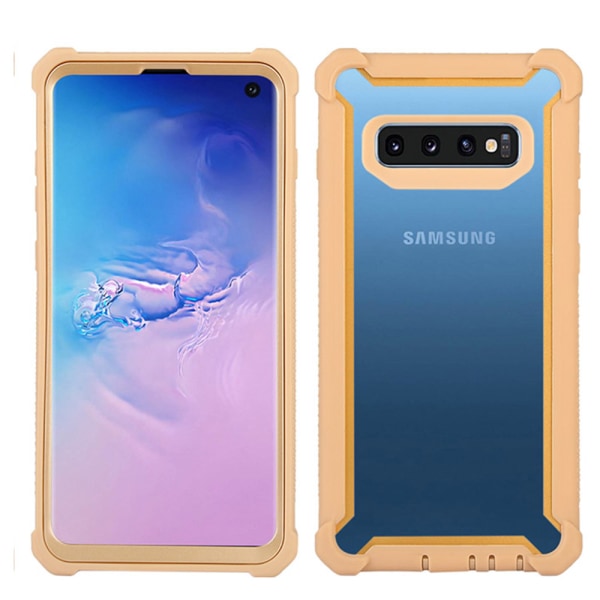 Praktisk robust beskyttelsesveske - Samsung Galaxy S10 Kamouflage Rosa