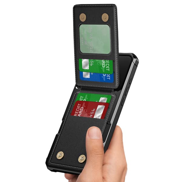 Kortfodral med skyddande egenskaper för iPhone 16 Svart