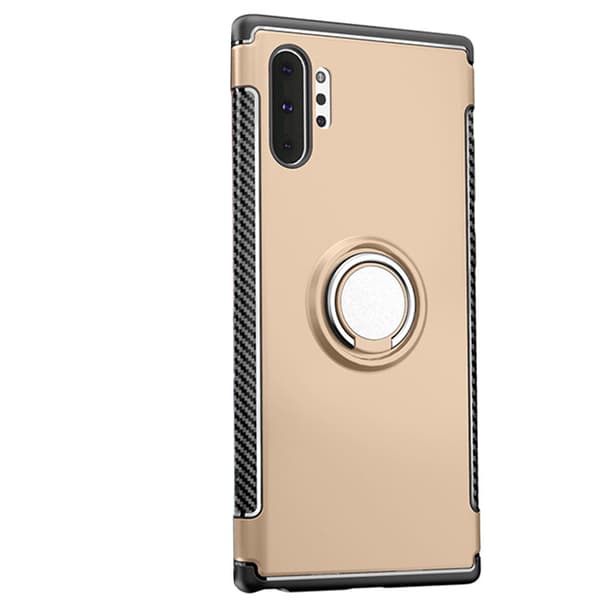 Exklusivt Skyddsskal med Ringhållare - Samsung Galaxy Note10+ Grå Grå