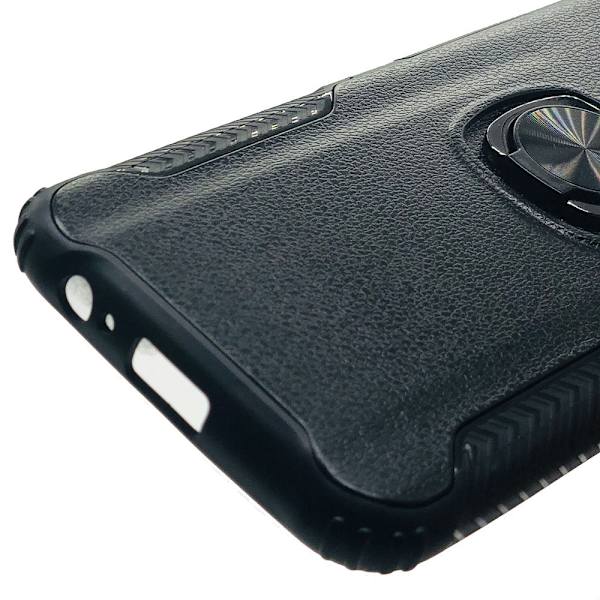 Praktiskt Skal med Ringhållare (LEMAN) - Samsung Galaxy A6 2018 Marinblå