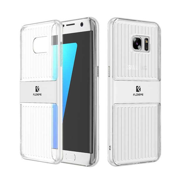 Samsung Galaxy S7 Edge - FLOVEMES Hybridskal - (Stötdämpande) Svart