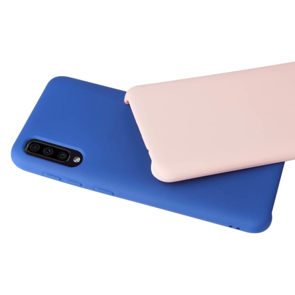 Samsung Galaxy A50 - Kraftig fleksibelt silikondeksel (NKOBEE) Marinblå