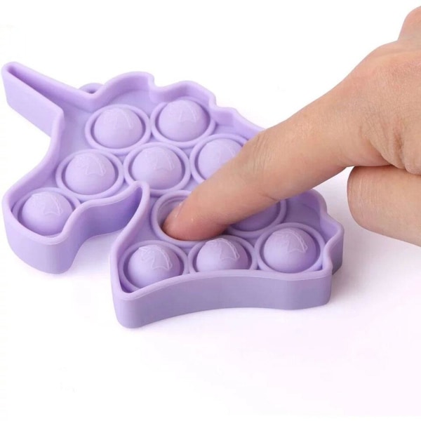 Holdbar UNICORN Fidget Toy Pop It Simple Dimple Gul