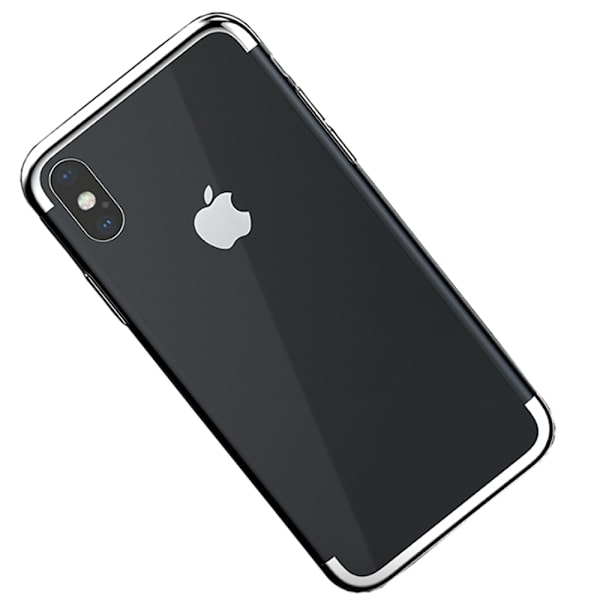 Elegant Skyddsskal för iPhone XS Max (Electroplated) Silver