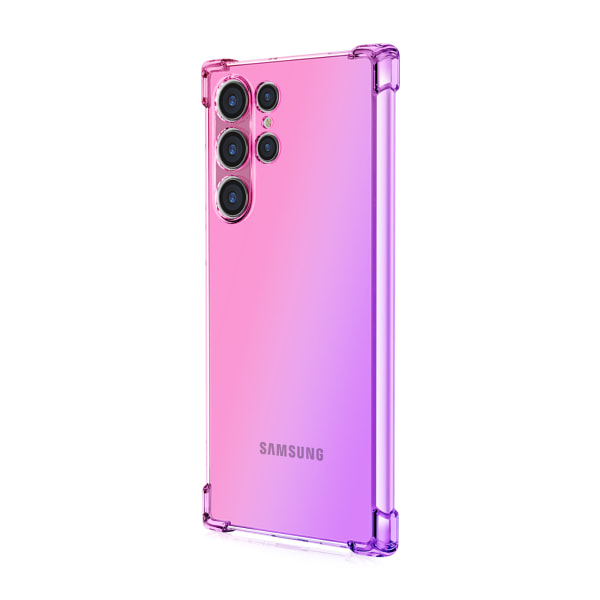 Skyddande FLOVEM Silikonskal - Samsung Galaxy S22 Ultra Blå/Rosa