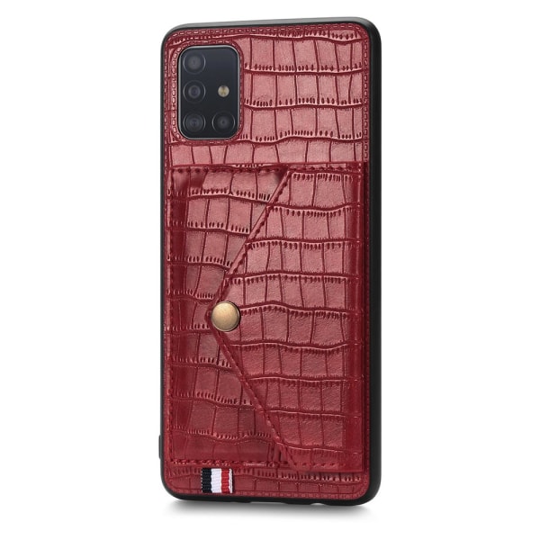 Samsung Galaxy A71 - Cover med kortrum Röd