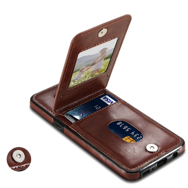 Samsung Galaxy S9 - Skal med Plånbok/Kortfack Blå