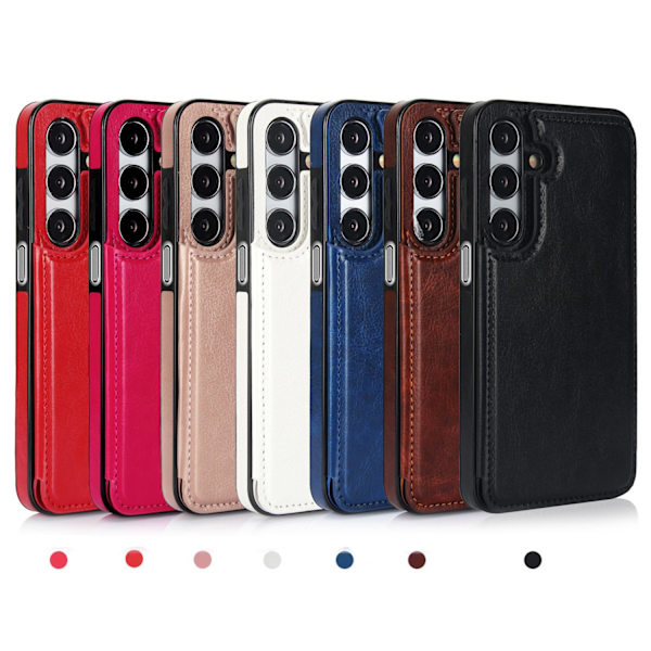 Samsung A15 4G/5G Stilrent Skal med Plånbok/Kortfack Hot Pink
