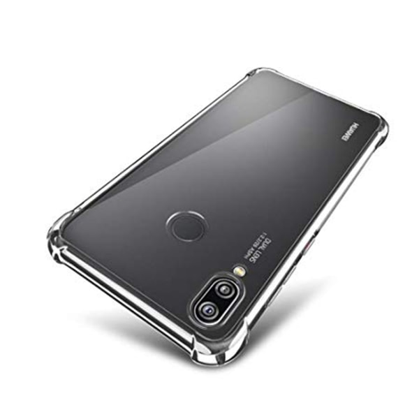 Huawei P20 Lite - Floveme erittäin paksu kulmasilikoninen suojus Transparent/Genomskinlig