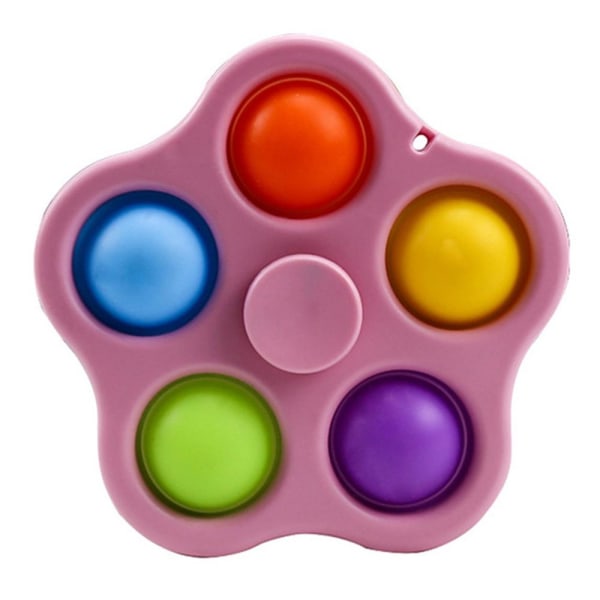 Hållbar Blomma Fidget Toy / Fidget Leksak / Simple Dimple Pop It Rosa