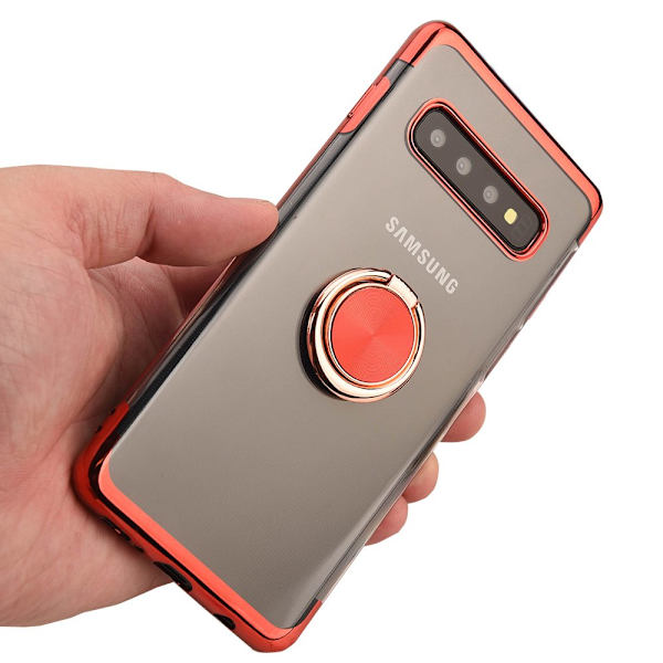 Robust Skyddsskal med Ringhållare - Samsung Galaxy S10+ Blå